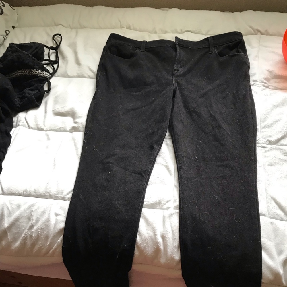 black old navy rockstar 24/7 jeans